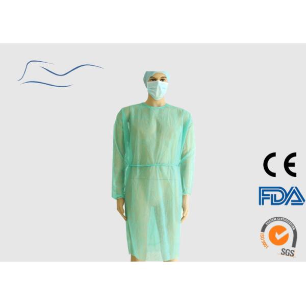 PP / PE Green Surgical Gown , High Durability Disposable Surgeon Gown