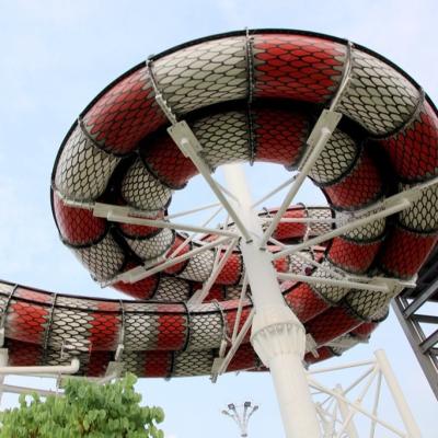 Commercial Fiberglass Water Slides For Swimming Pool 2 Person Capicity