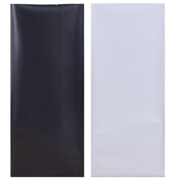 2.5KG Eight Side flat bottom stand up White aluminum foil Flat  Coffee pouches with Valve