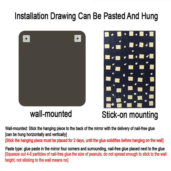 Salon Decor Wall Pocket Inflatable Ball Sticker Adhesive Tray Glass Mirror Magic Compact Bedroom Decoration