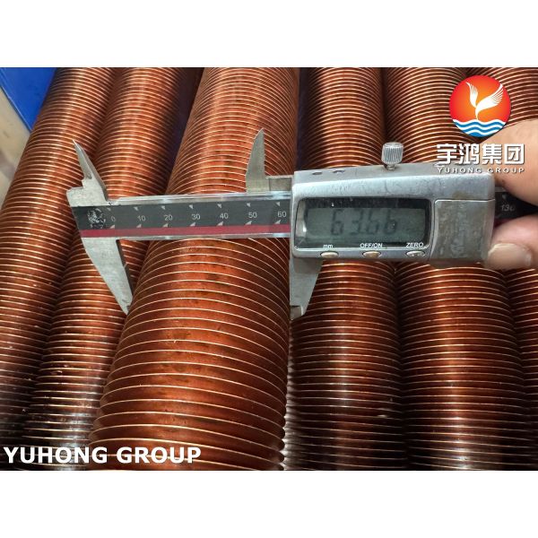 ASTM A106 Gr.B Embedded Finned Tube with Cu-T2 Fins For Heater Convection Section