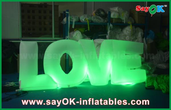 cartas de amor infláveis das decorações da iluminação de 3x1.2m para o casamento com pano de nylon