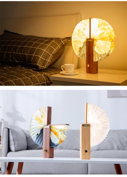 ROHS 1700mah 3D Led Paper Book Lamp Nightlight For Bedroom Lighting