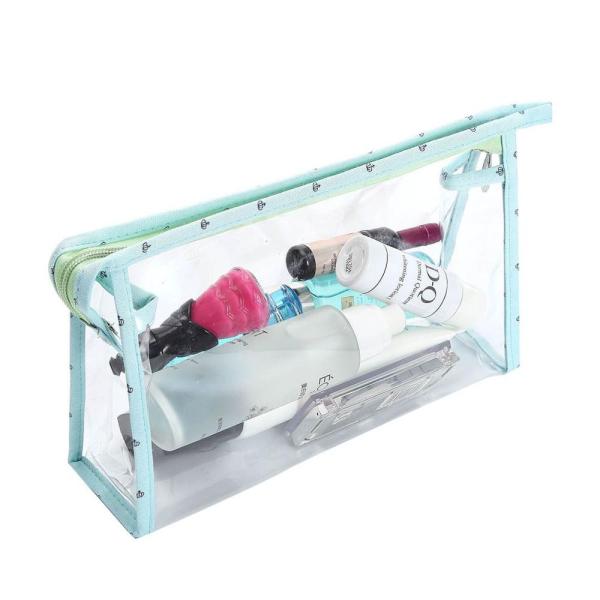 Travel PVC Cosmetic Bag Zipper Seal Clear Makeup Bag Set