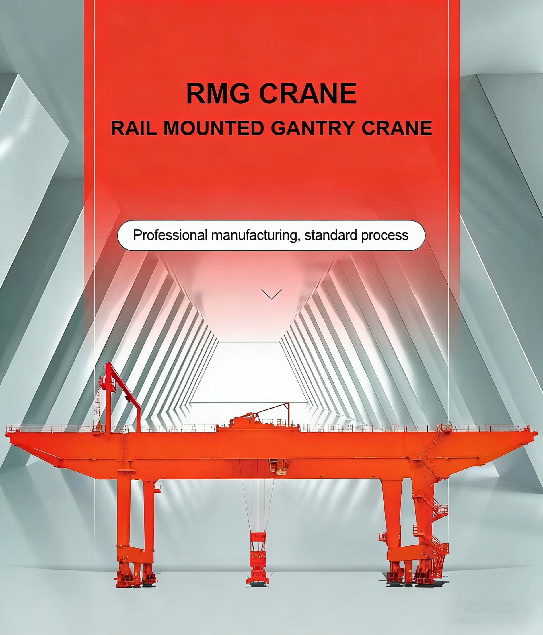 Custom RMG Rail Mounted Gantry Crane Electric Travelling Automated Gantry Crane For Intermodal Yard