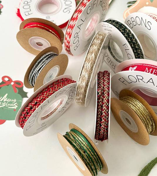 Winter Snow Time Ribbon Flower Bundle Bow Tie Festival Atmosphere Decoration Handmade DIY packaging materials