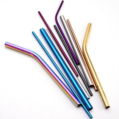 Bar Accessories Reusable Metal Drinking Stainless Steel Straws With Customized Logo