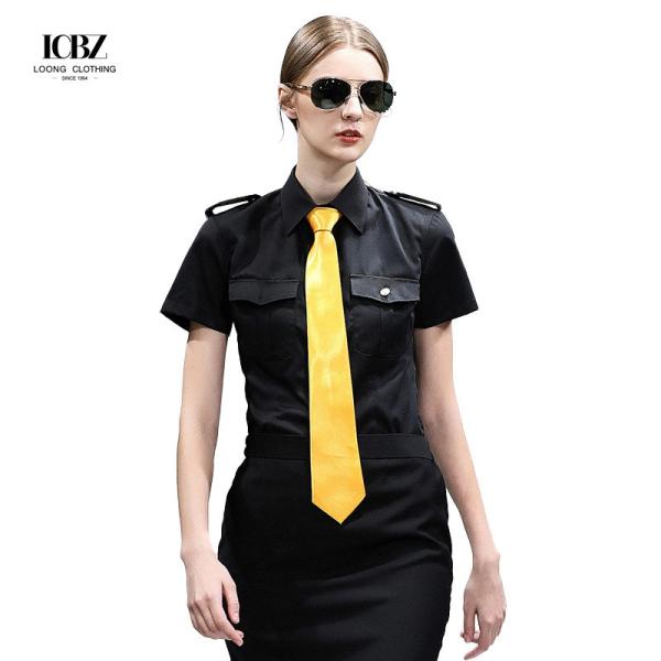 Uniforme de piloto de companhia aérea para mulheres Moderno de companhia aérea hospedeira de cabine Tripulação de bordo Vestido de assistente de voo
