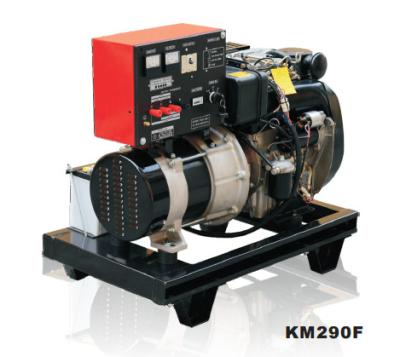 Gerador diesel pequeno de refrigeração ar KM290FT silencioso do quadro aberto