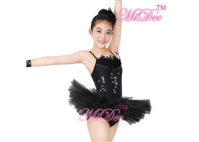 Ballet Tutu Dress Ballerina Dance Costumes 2 Pieces Camisole Sequin Feather