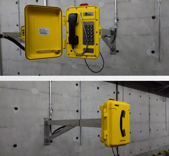 Стена FCC ISO9001 RoHS CE установила абонентские телефонные установки для тоннелей