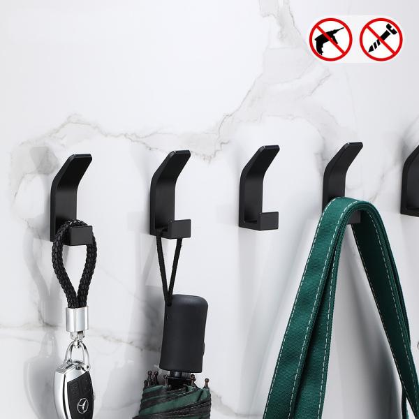 Kitchen Robe Bathroom Self-Adhesive Coat Towel Hooks Wall Hangers Hooks Anti-Skid Heavy-duty Hanging Hooks