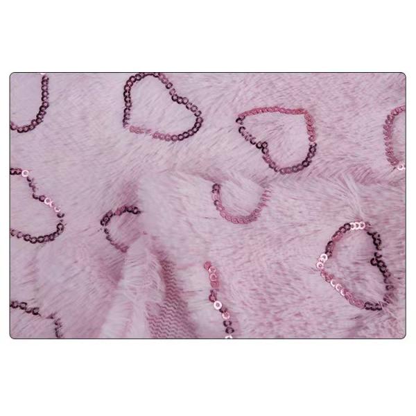 DDP China Supplier Wholesale Shine Poly Embroidered Sequin Fabric Manufacturer Fleece Velvet Fabric