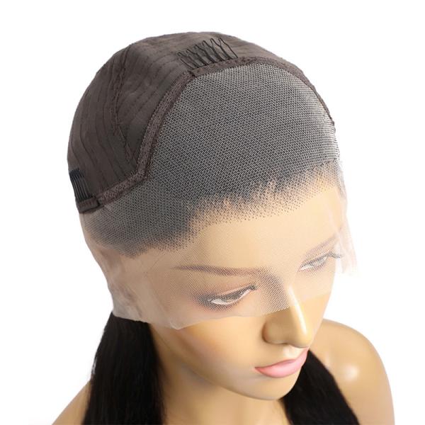 Light Brown 150% 180% Density Bone Straight Brazilian 360 Lace Frontal Remy HD Lace Wig with Baby Hair