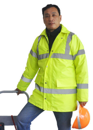 Высокие куртки работы зимы видимости, сверхмощные куртки зимы 300Д Оксфорда отражательные