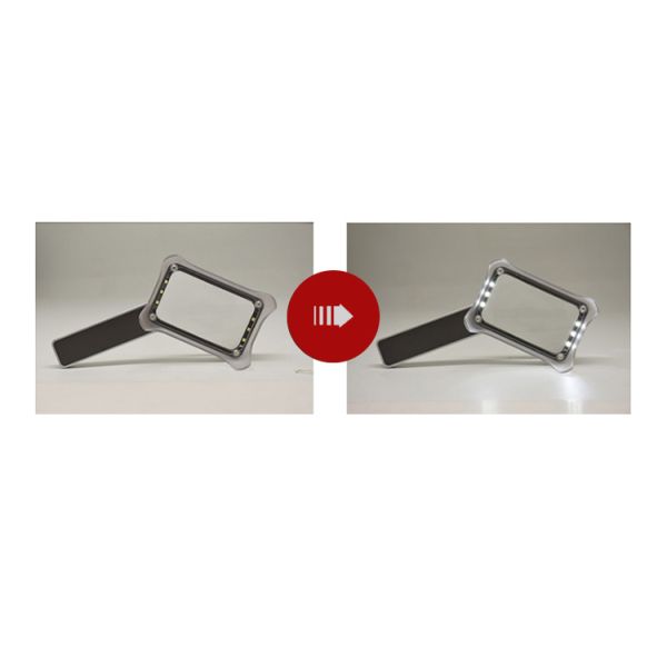 3 Light Dimmable Rechargeable Screen Magnifier LED ABS K9 Lens Touch Control 10 Min Auto Off Ergonomic Handle