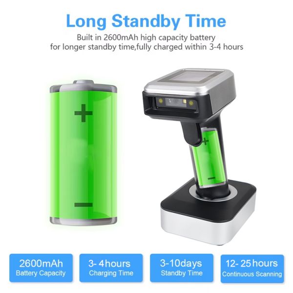 Industrial Handheld Barcode Scanner Bluetooth Enabled QR Code & Image Reader for Logistics