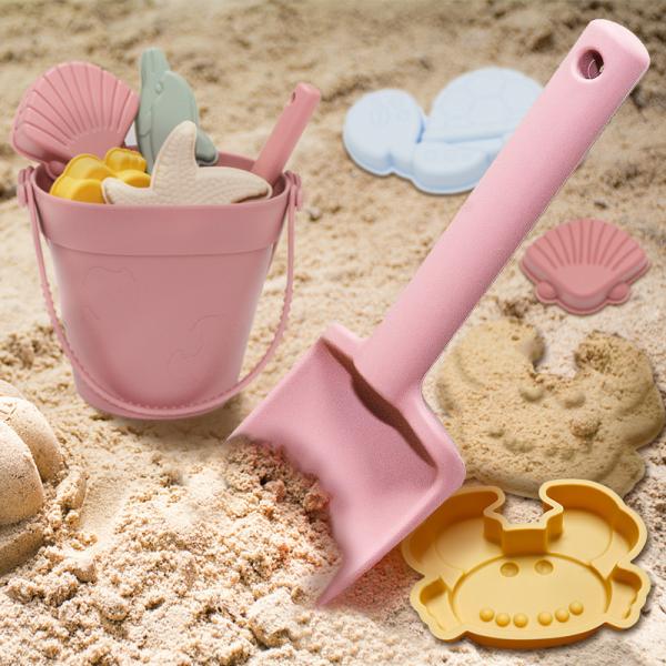 Silicone Educational Toys Bucket Molds Set Kids Beach Silicone Sand Toys