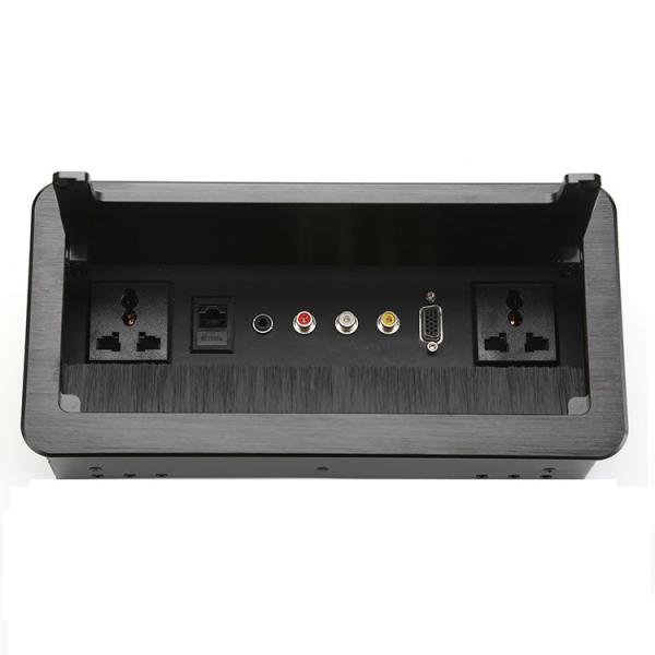 Multi - Function Manual Desktop Flip Data Junction Box / Power Data Integrated Socket
