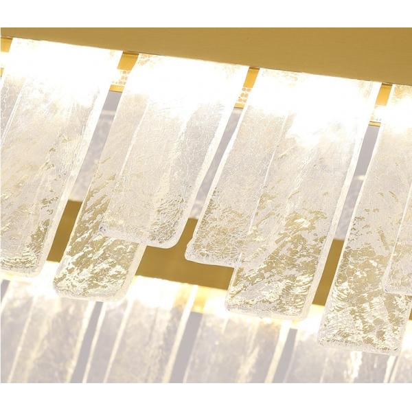 Handmade Cracked Glass And Crystal Pendant Lighting Modern Chandelier Lights ODM ISO9001