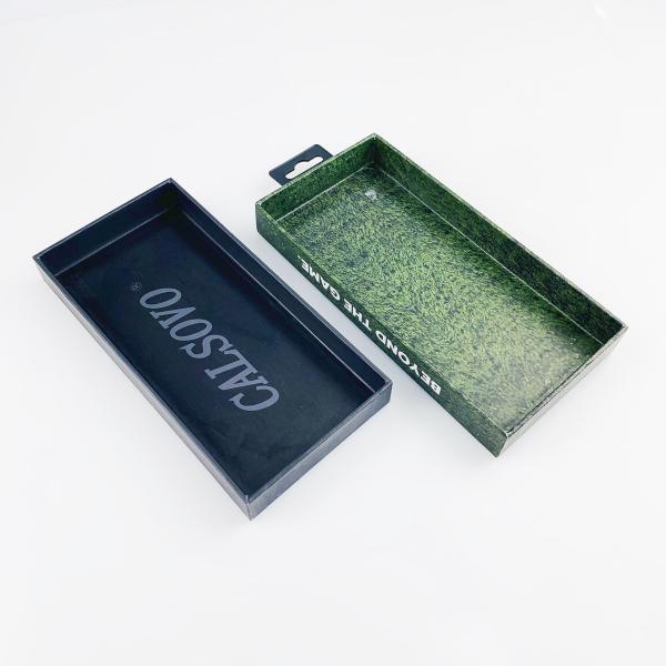 Custom Double printed Rigid Cardboard Packaging Sports Knee Pads Grip Sock Packaging Boxes with hooks