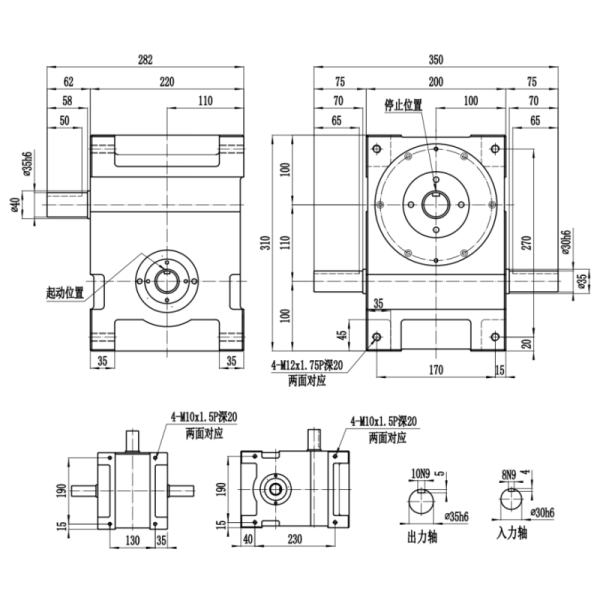 60000 Hours Fixed Index Cam Indexer With Shaft Output For Intermittent Conveyor Belt Systems