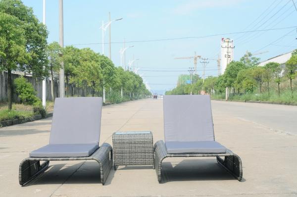 Hot Selling Grey Beach Wicker Daybed Outdoor Rattan Daybed Lounge Furniture