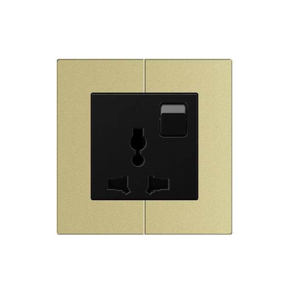 Quadro material de alumínio dos furos redondos universais do soquete 3 da tomada 13A