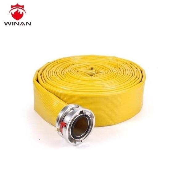 PVC Lining White red Fire Hydrant Hose Reel Single Jacket Fire Hose Customized