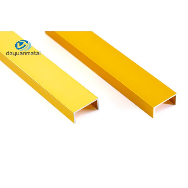 Штранг-прессование раздела T5 6063 алюминиевое u анодировало поверхностную длину 2.5m