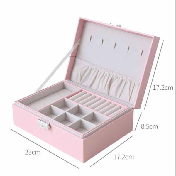 Flannel Jewellery Organiser Boxes 23cm 17cm 8.5cm Personalised Jewellery Box