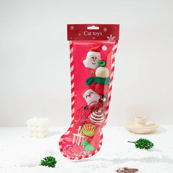 Plastic Pet Toys 10 Pack Cat Toy Sets Sustainable Christmas Stockings