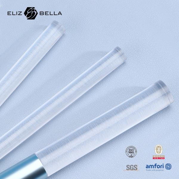 Pincéis personalizados de maquiagem facial com 100% de cabelo sintético de alumínio