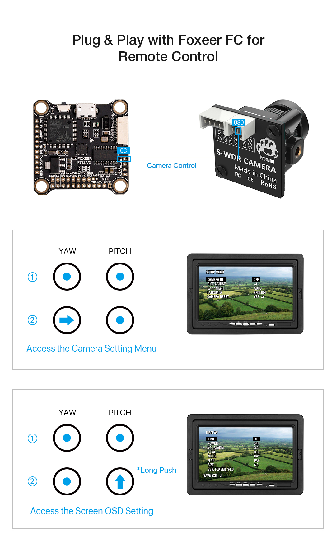 Hot Sales Foxeer Mini/Micro/Nano Predator 5 Full Case Plug Connector Racing Camera 4ms Latency Super Drone For RC FPV Module