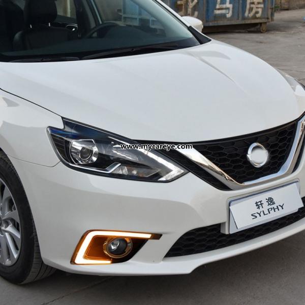 Nissan Sylphy 2016-2017 DRL LED Daytime driving turn signal Fog Lights
