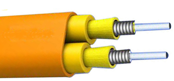 フラットデュプレックス装甲光ファイバーケーブル 2000M LSZH/PVC/PU