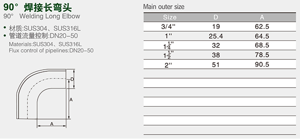 Plata de fundición de acero inoxidable espejo acabado tubo sin costura de largo radio soldado 90 grados codo