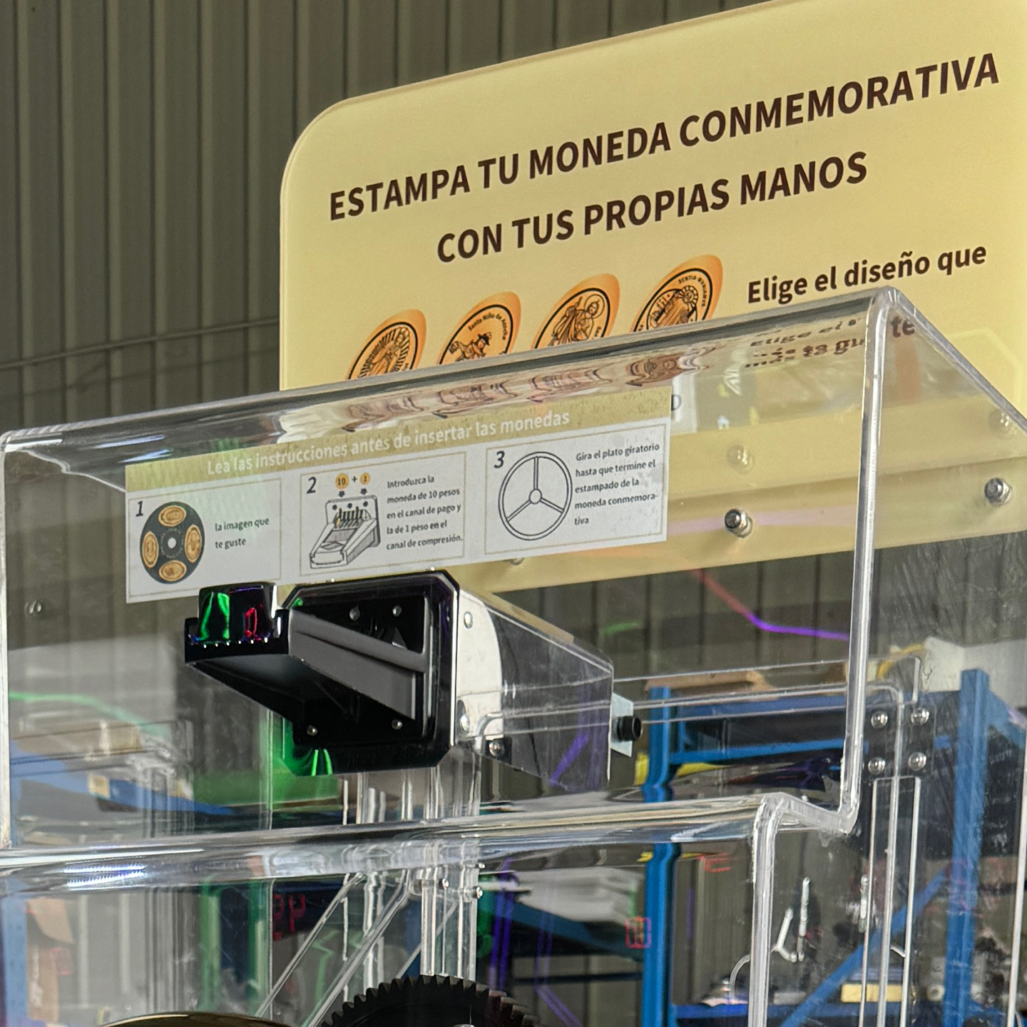 Mechanical No electricity peso coin Press Machine Manual Hand Wheel Operated Souvenir Coin Embossing Machine 0 Power Coin Equipment For Museum Tourist Spot Amusement Park Scenic Tour Gift Shop