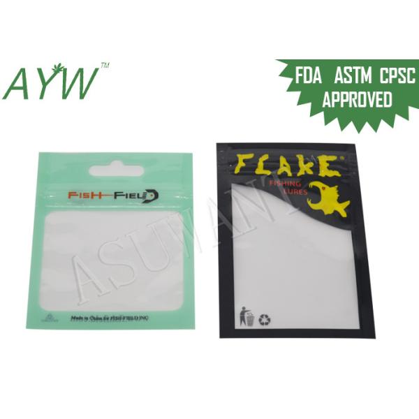 Fishing Lures Pet Food Bag With Visible Window Reclosable Zip Lock