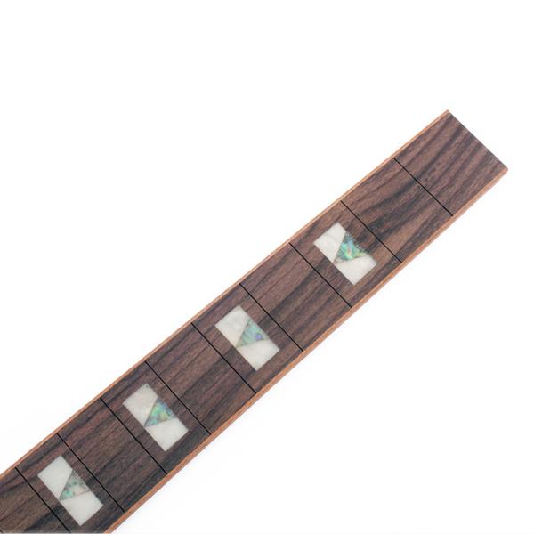 Fretboard de guitarra elétrica de acabamento de cetim com marcadores de frete de concha triangular quadrada