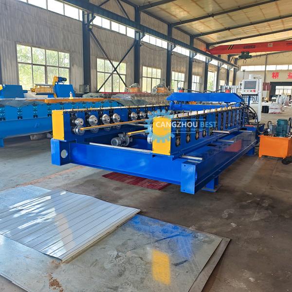 Prix de la machine à tôles de toiture à courte portée IBR Strip, machine à tôles de toiture entièrement automatique