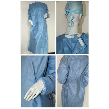 Yellow Color Disposable Surgical Gowns Anti Pollution Disposable Lab Gowns