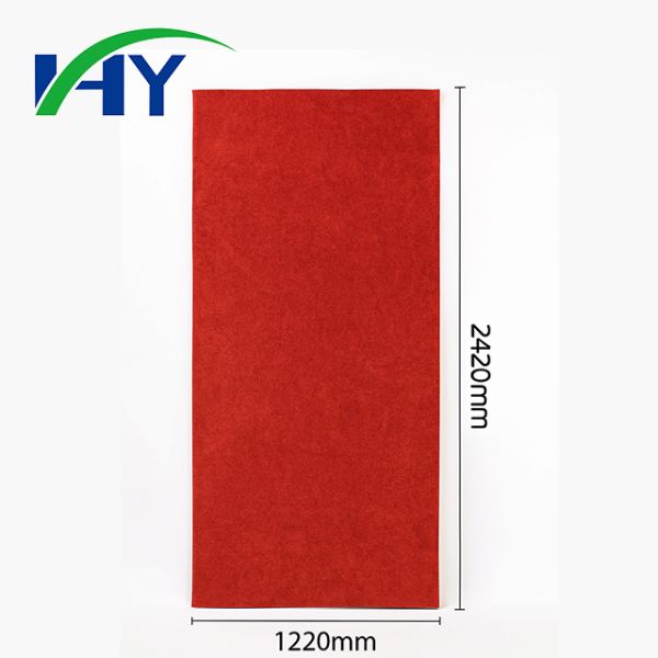 Modern Red Acoustic Wall Panel 100% Polyester Fiber 2420*1220*9mm Sound Proofing
