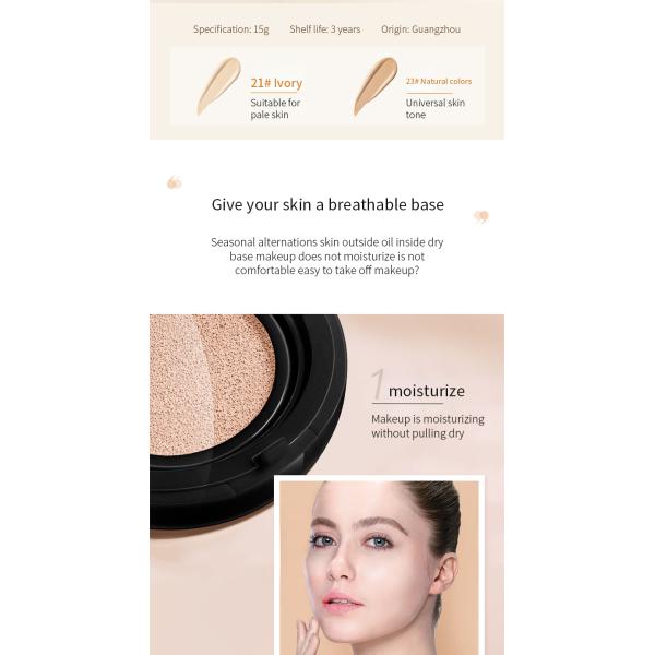 Crema CC BB con Cojín de Aire Maquillaje para Mujeres Base de Maquillaje Etiqueta Privada Cosméticos