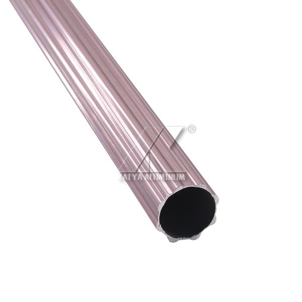 Extruded Fluted Aluminium Tube Profiles Mill Finish 54mm Diameter Heat Tube