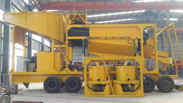 100m3/H, 75Kw poder, comprimento de 9m, móvel de aço, giratório, tela do Trommel da lavagem do ouro