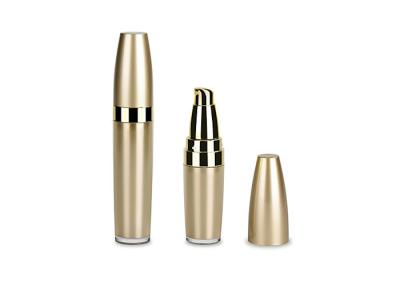 ABS Golden 10 Ml Card Button Plastic Airless Bottle Custom Made