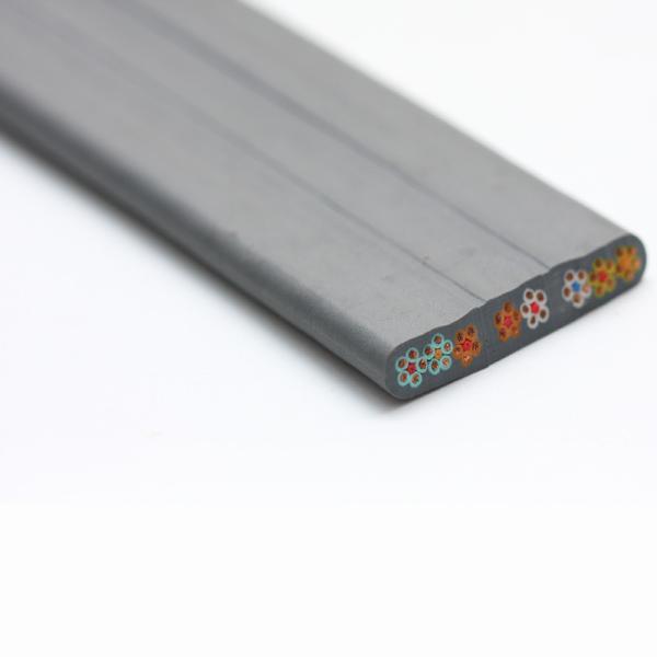 Flat Traveling Cable for Elevator with CE certificate TVVB 24G0.75+2x2Px0.75 with Special PVC Jacket in Orange Color