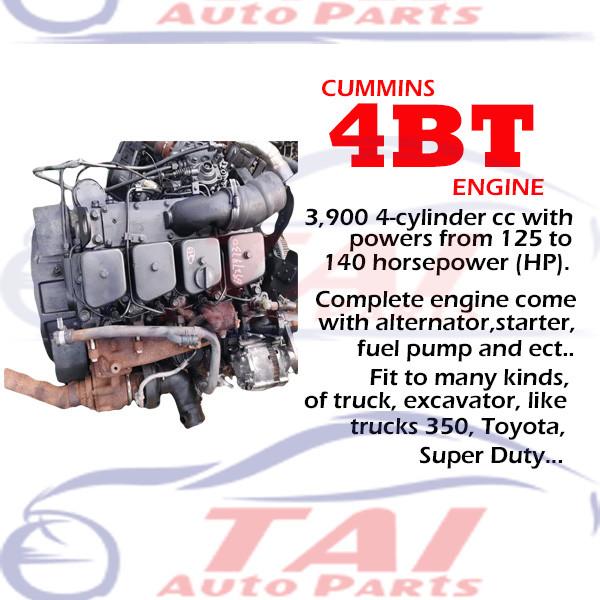 4BT 3.9L Motor de camião completo para máquinas de engenharia de camiões Cummins