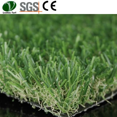 Green Fake Synthetic Grass Tiles For Cricket Pitch Landscaping 4 Colors